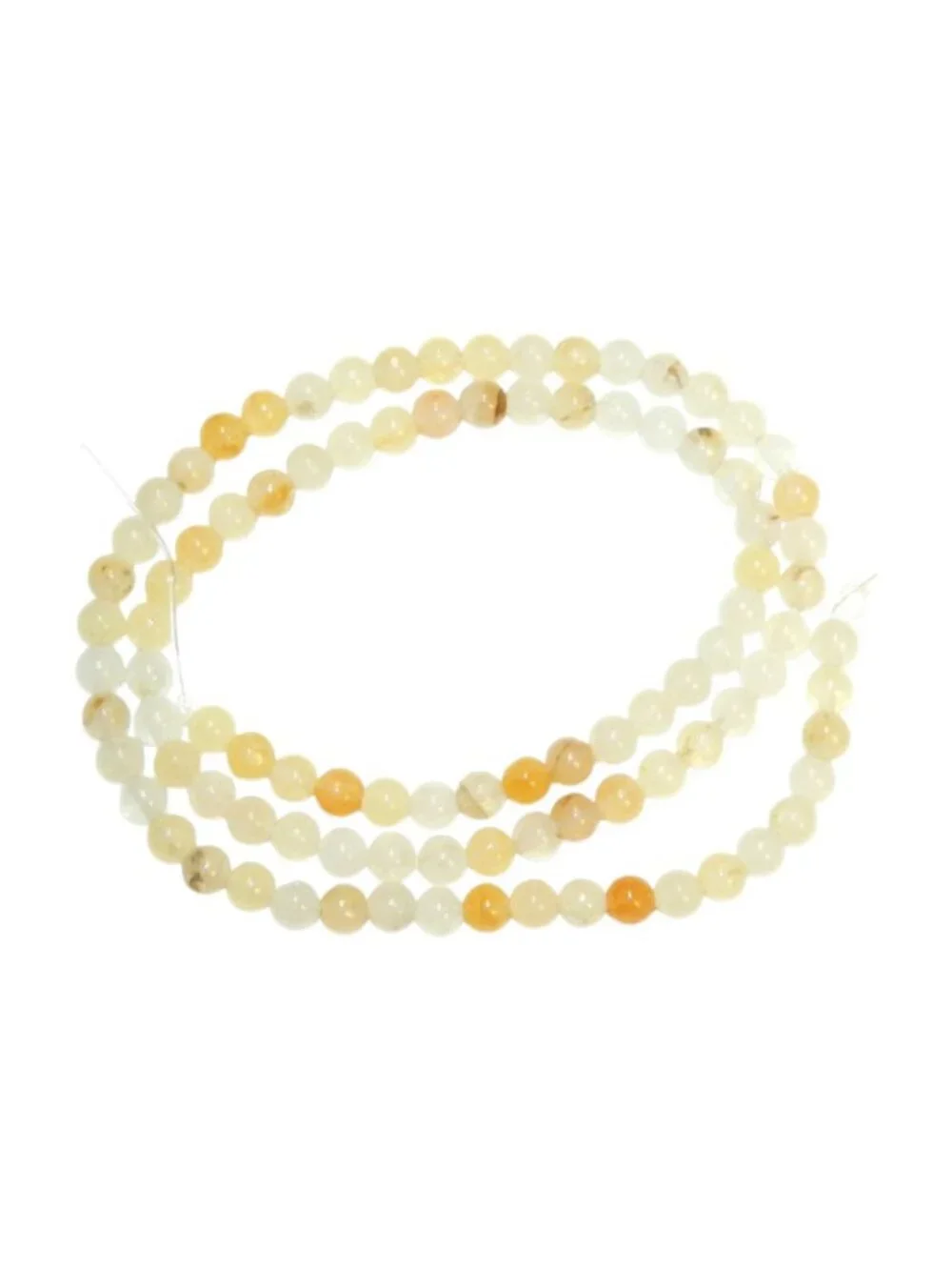GR470 Yellow Malay Jade 4mm Round Quartz Gemstone Beads 16
